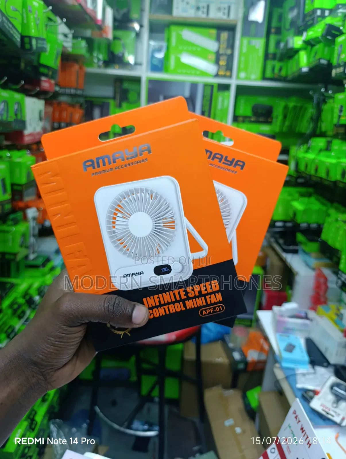 AMAYA MINI Rechargable Table / Desk Fan