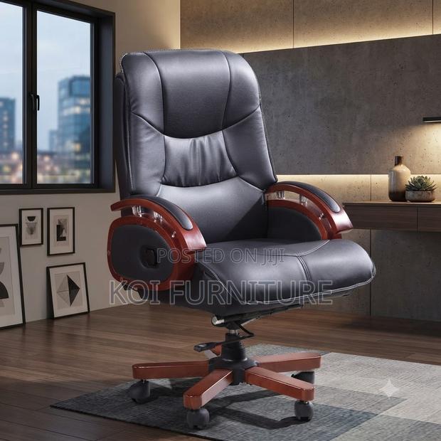 Office Chairs; CEOs Executive Leather Office Enhance Chair - thumbnail 3
