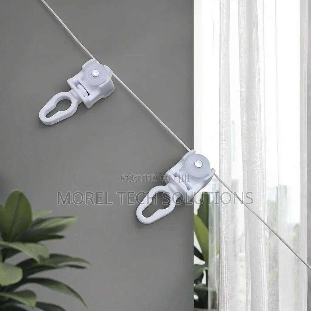 Universal CurtainTrack Rail Rollers With Durable Stainless Steel Hooks