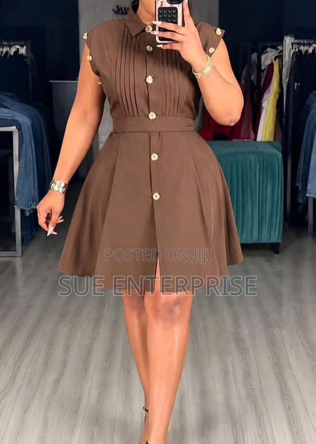 Short Linnen Skater Dress - thumbnail 2