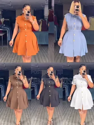 Short Linnen Skater Dress