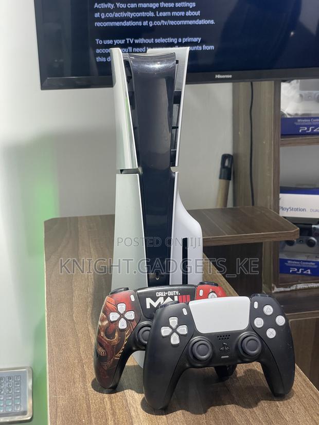 Sony PlayStation Five Slim Disc Two Controllers