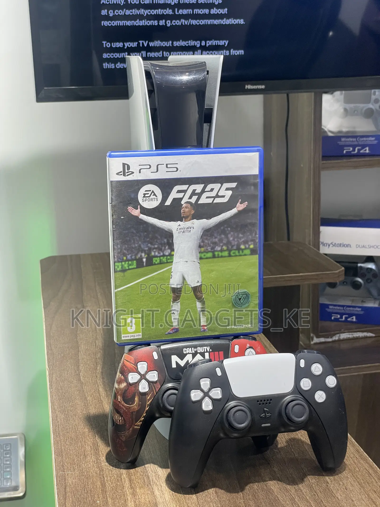 PS 5 Slim Disc, 2 Controllers,fc 25 Disc Bundle.