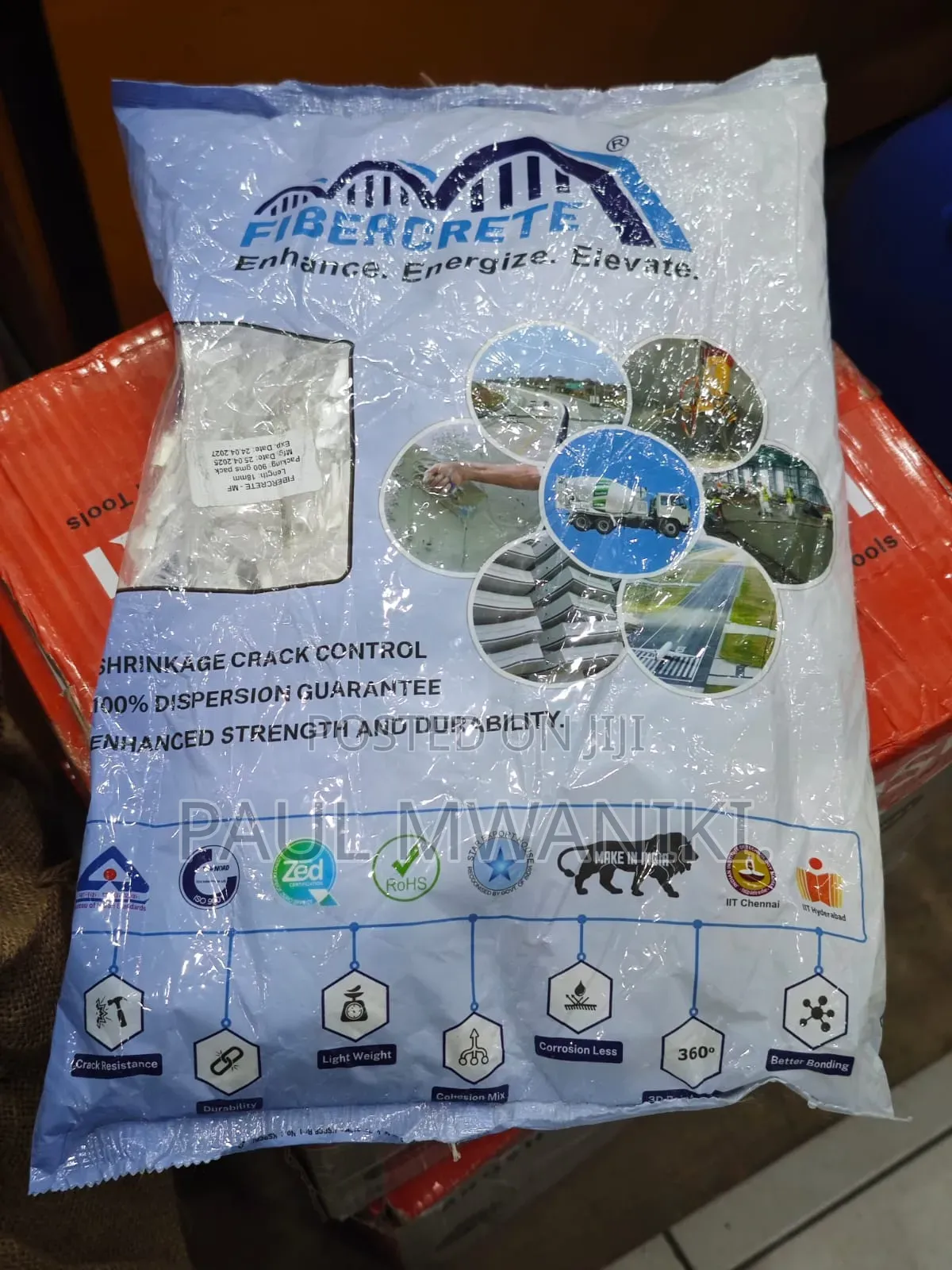 Fibercrete Concrete Reinforcement Fibers-Anti-Crack Extra Durability