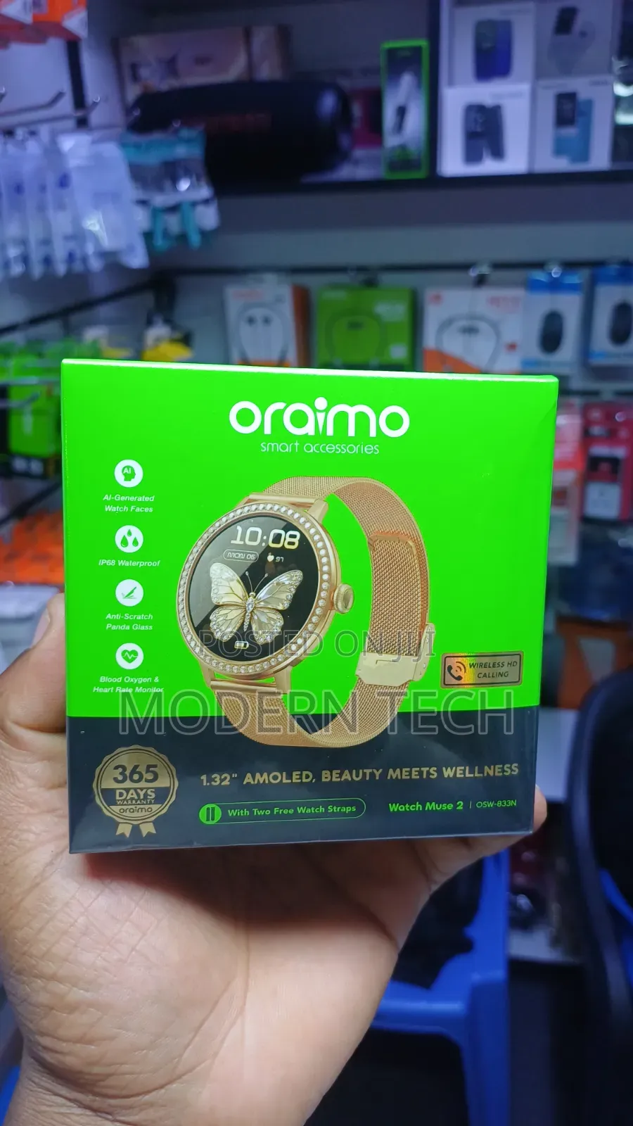 Oraimo Watch Muse 2 1.32" AMOLED Diamond Appearance Smart Watch