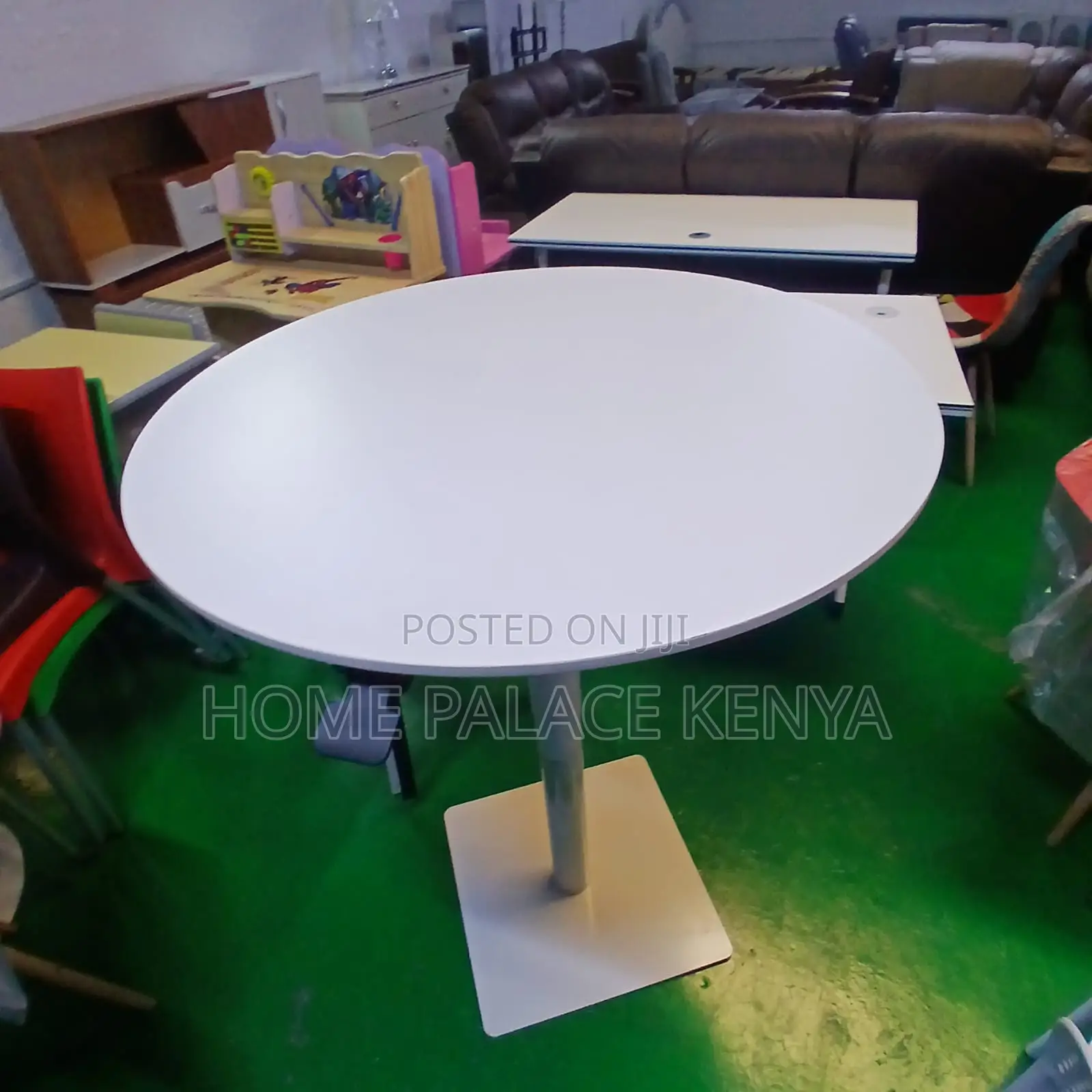 Dining Table: Dual Use Adjustable Round Table With Square Base