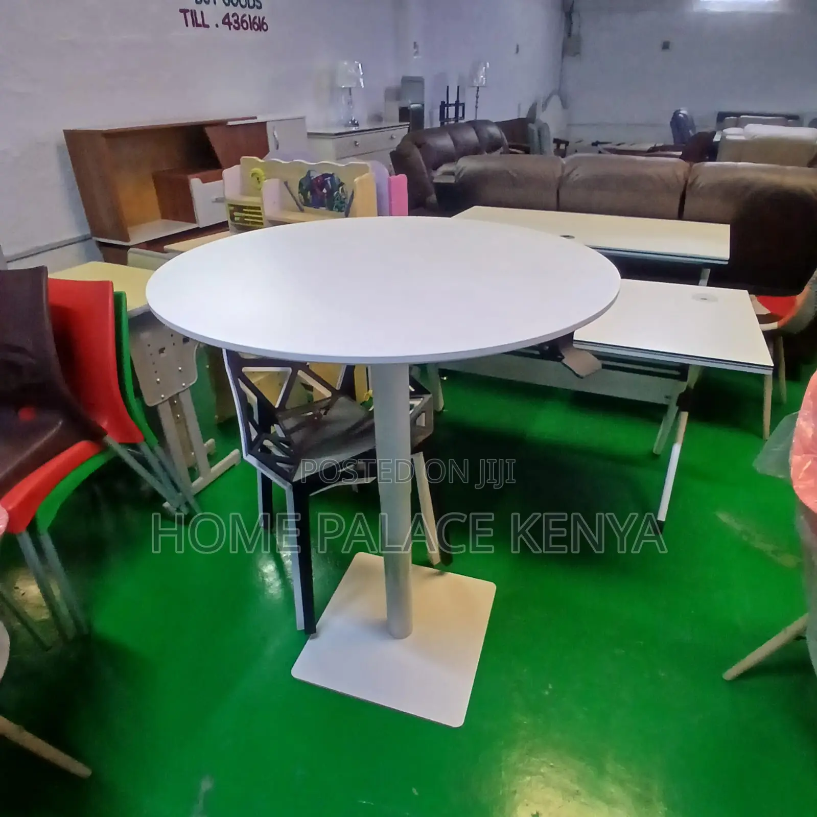 Dining Table: Dual Use Adjustable Round Table With Square Base