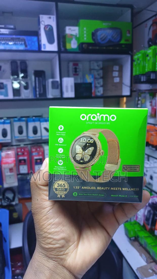 Oraimo Muse 2 Smart Watch – 140+ Sports Modes AMOLED Display - thumbnail 2