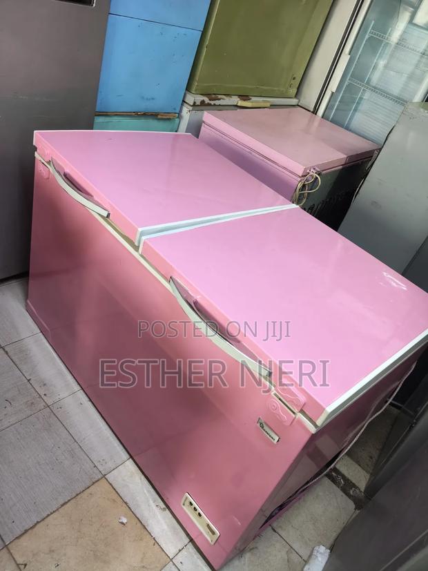 Ex UK Chest Freezer Stainless Steel Inside 400litres - main view