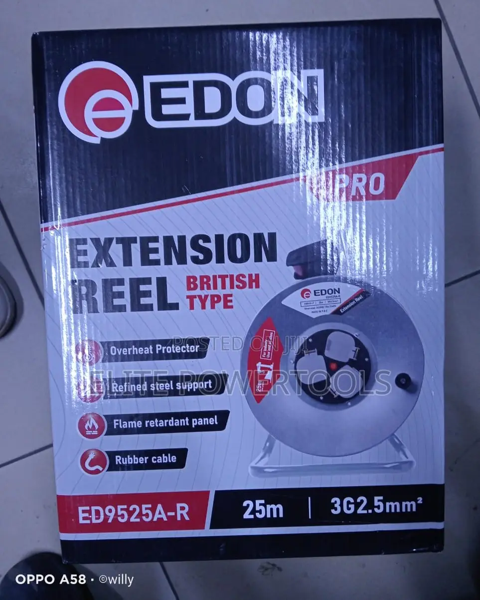 EDON 25M Extension Cable Reel 3G2.5mm2 British Type