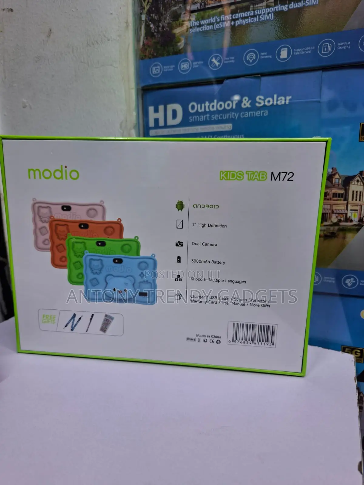 Modio M72 Android Kids Tablet 256GB With Protective Case