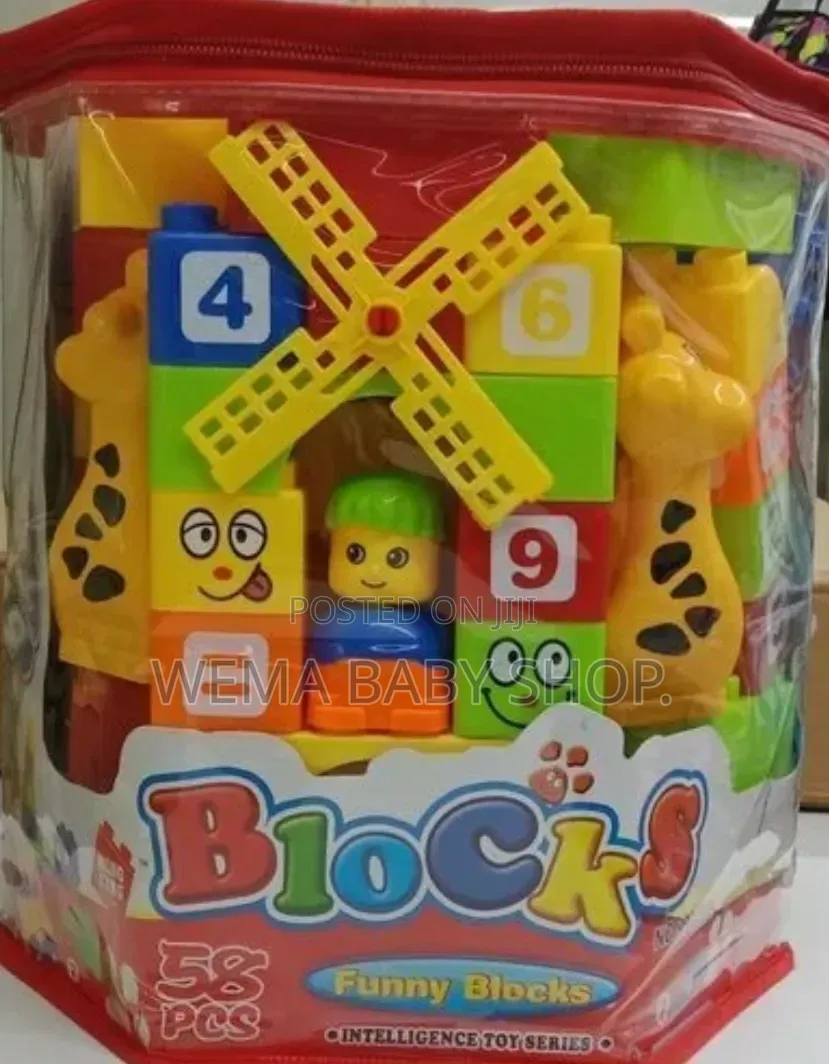 58PCS Jumbo Educational Building Blocks – Fun Meets Learning!