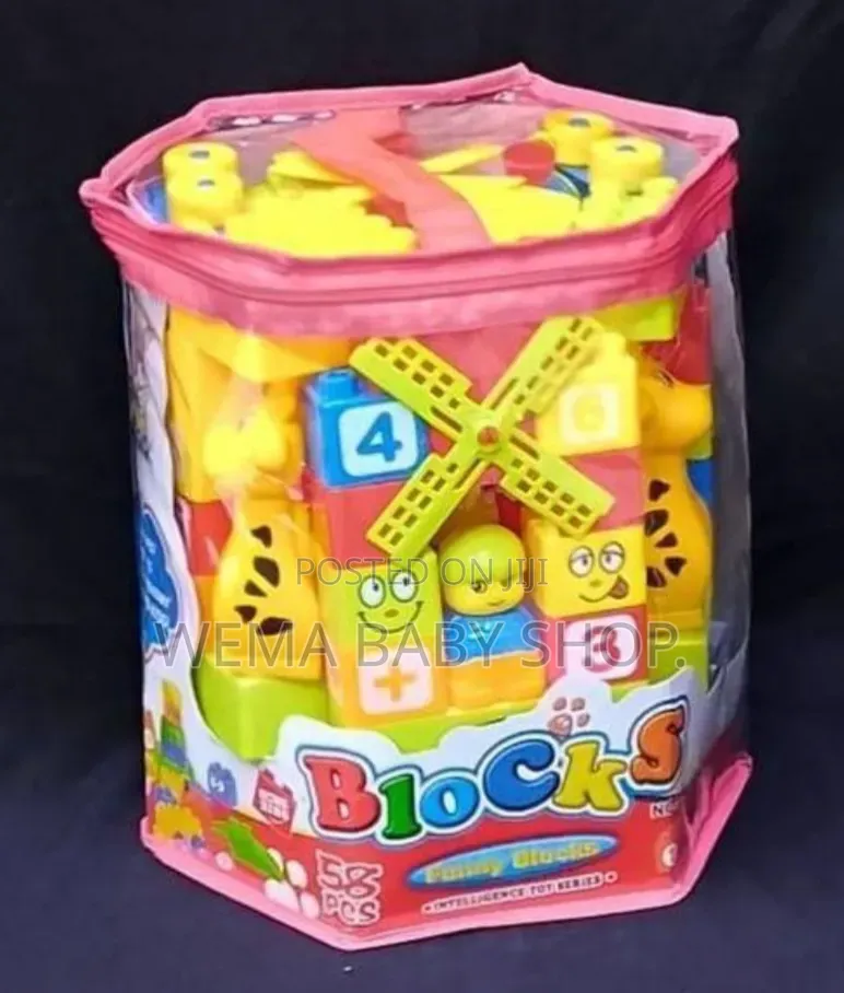 58PCS Jumbo Educational Building Blocks – Fun Meets Learning!