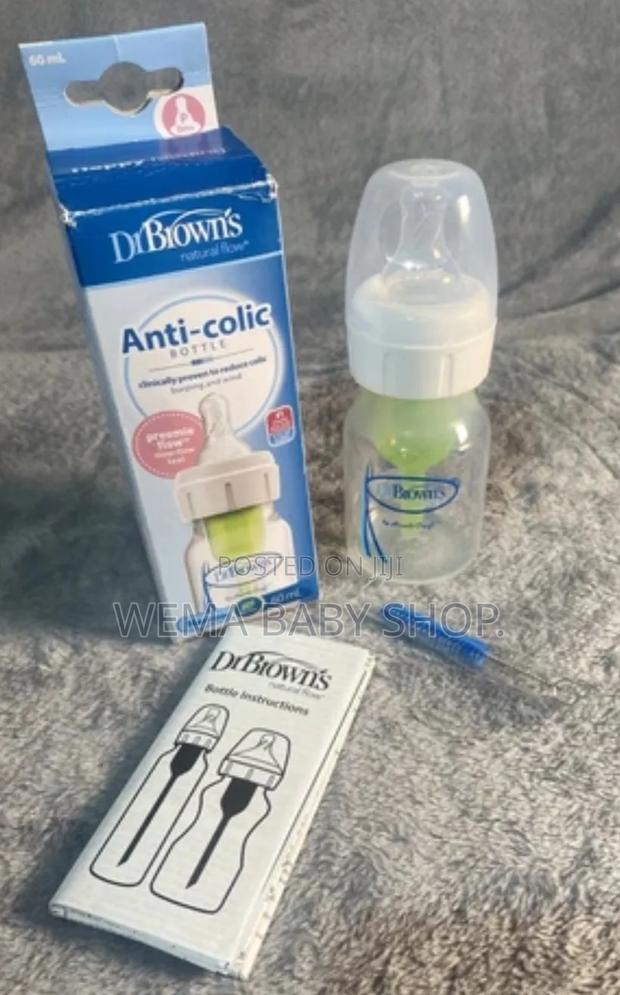 Dr. Brown's 60ml Anti-Colic Baby Feeding Bottle (Newborn)