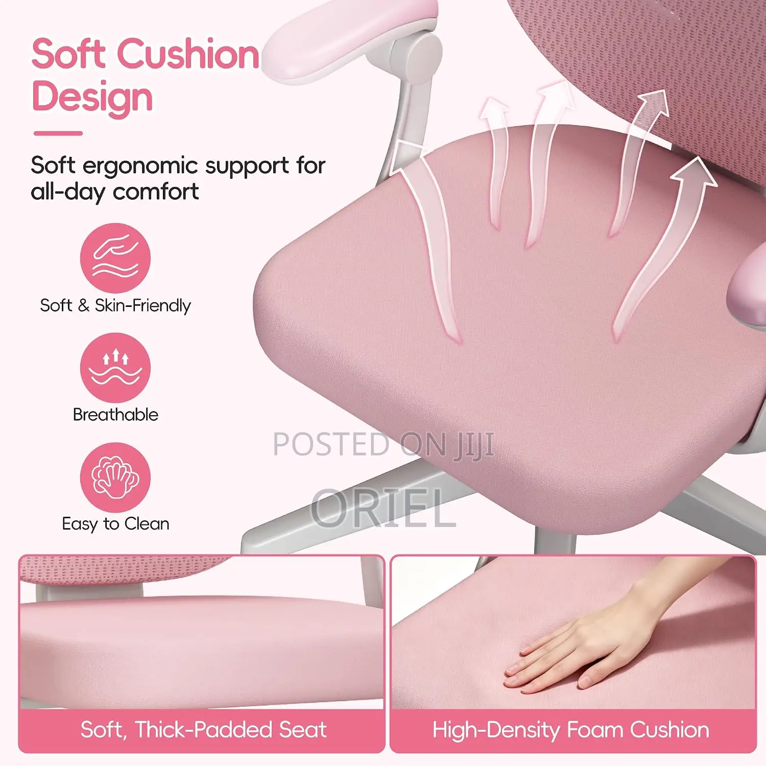 Office Chair : Pink Kids Study Desk Chair
