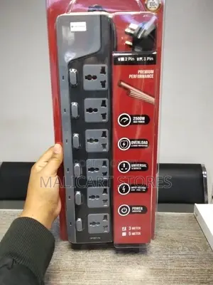 Lightwave 6-Way 3M Surge Protected Extension