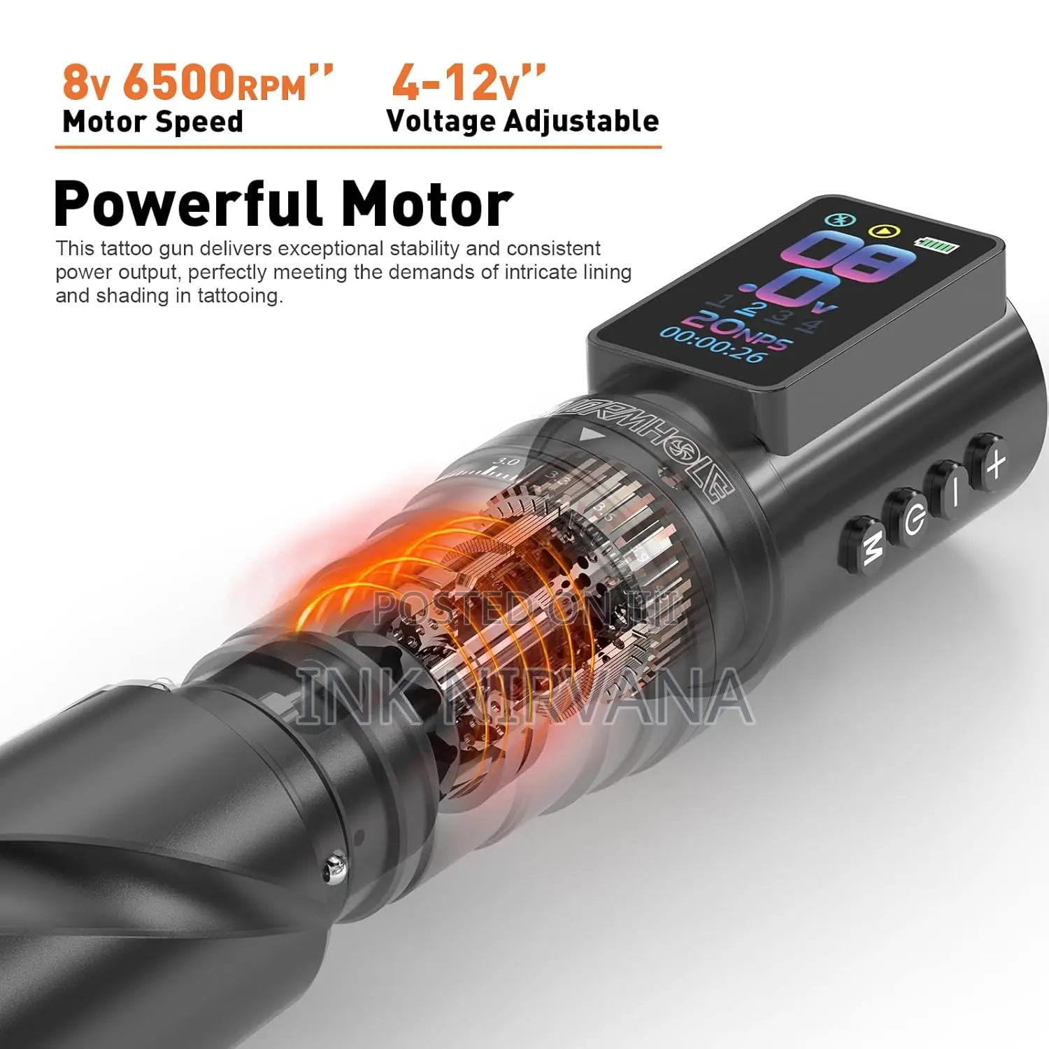 Wormhole Wireless Tattoo Machine Full Kit- 2 PCS Batteries