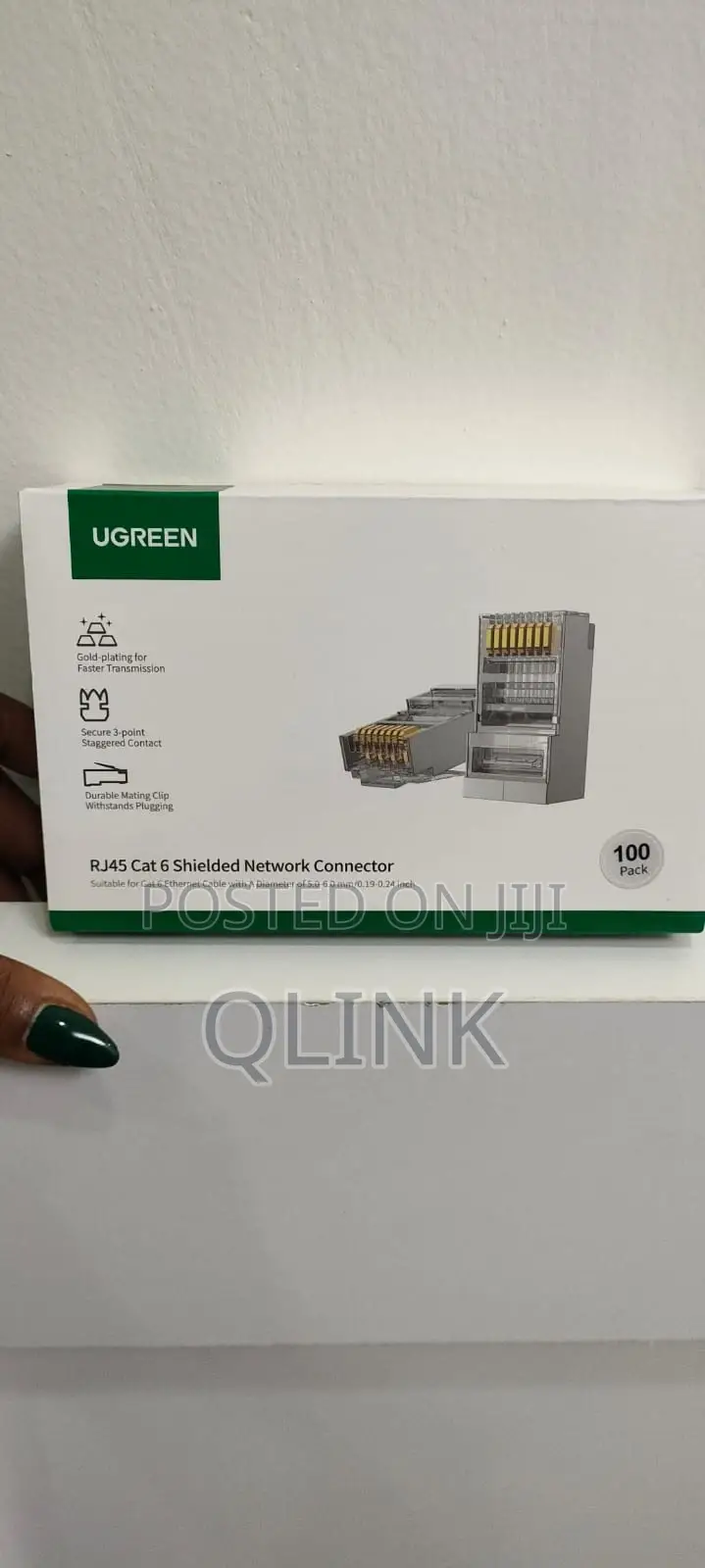 UGREEN Cat 6 Unshielded RJ45 Modular Plugs 100-Pack