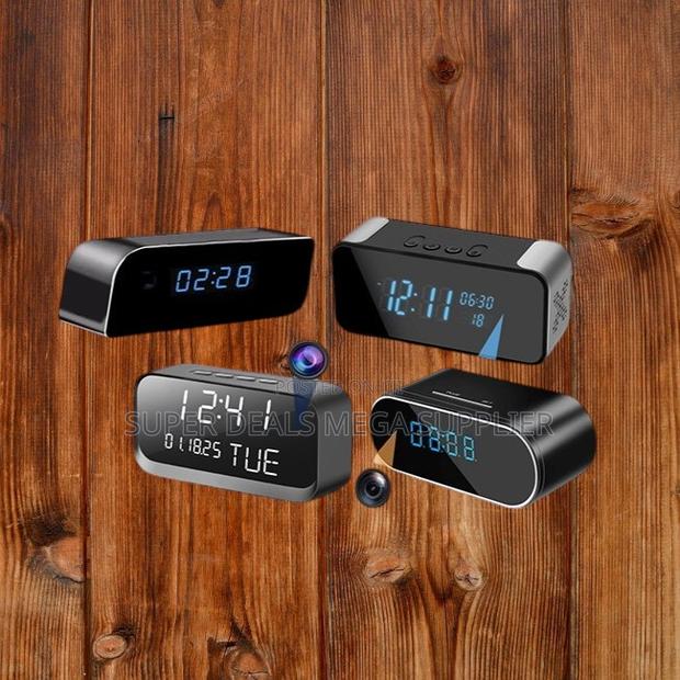 Compact Portable Ultra HD WiFi Alarm Table Clock Hidden Spy Camera