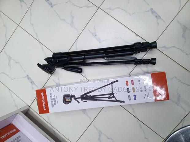 Tripod 3366 Phone Camera Stand With 3-Way Pan Head