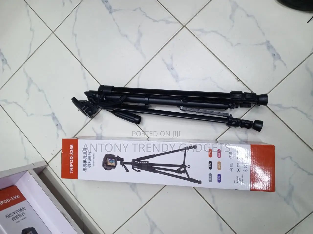Tripod 3366 Phone Camera Stand With 3-Way Pan Head