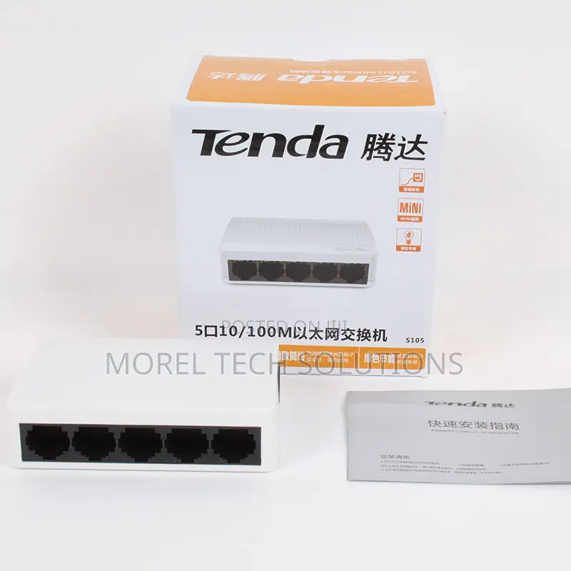 5-Port 10/100Mbps Fast Ethernet S105 Network Switch, RJ45 LAN Hub