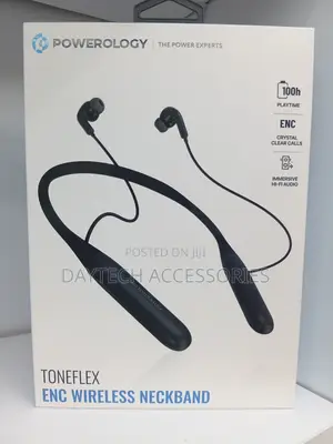 Powerology Toneflex Wireless Neckband Environmental Noise Cancellation