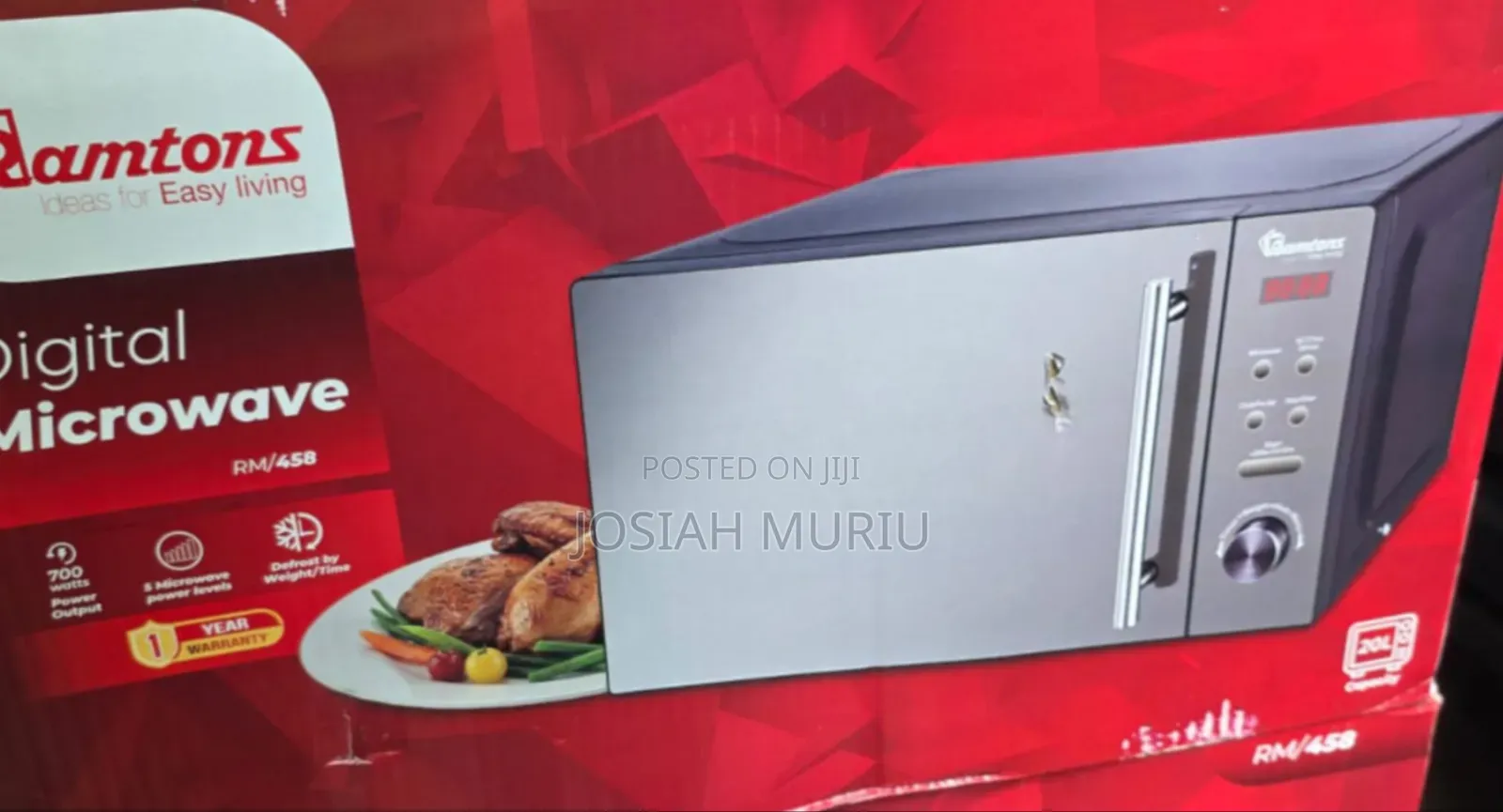 RM458 Semi Digital 20l Microwave