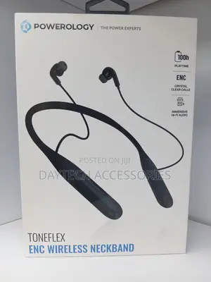 Powerology ToneFlex Wireless Neckband Earphones - Black