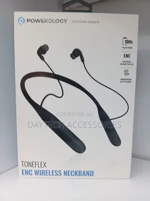 Powerology ToneFlex Wireless Neckband Earphones - Black