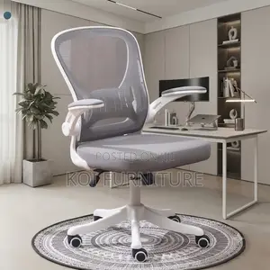 Office Chairs; White Ergonomic Office Chair With Mid Backrest