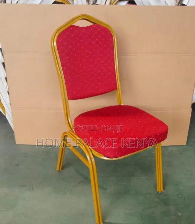 Dining Chair: Crown Back Metallic Banquet Chair
