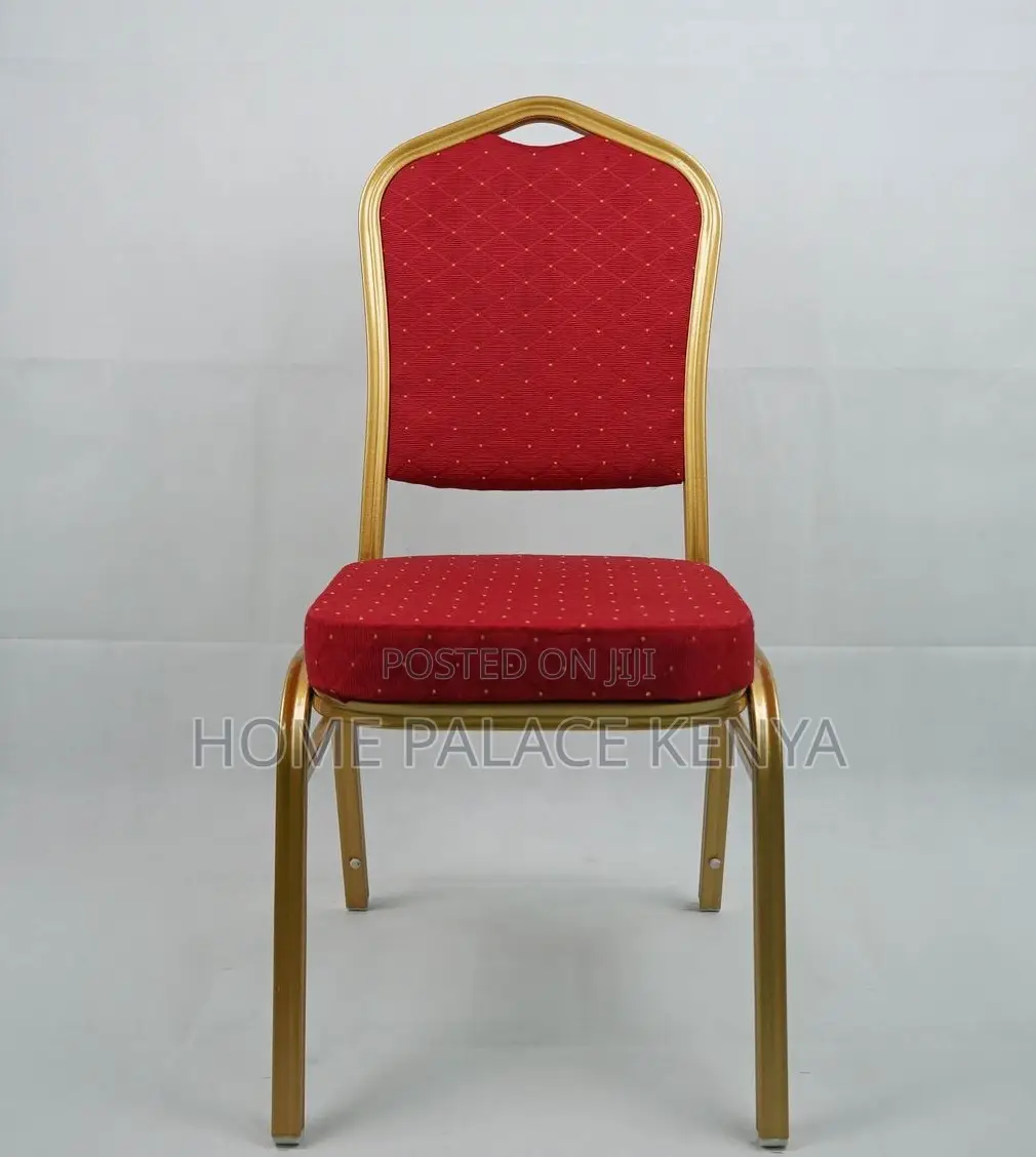 Dining Chair: Crown Back Metallic Banquet Chair