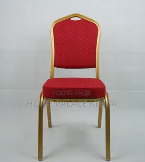 Dining Chair: Crown Back Metallic Banquet Chair
