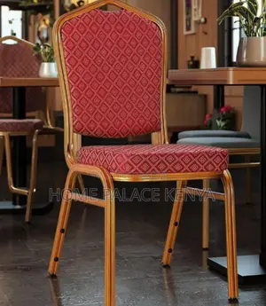 Dining Chair: Crown Back Metallic Banquet Chair