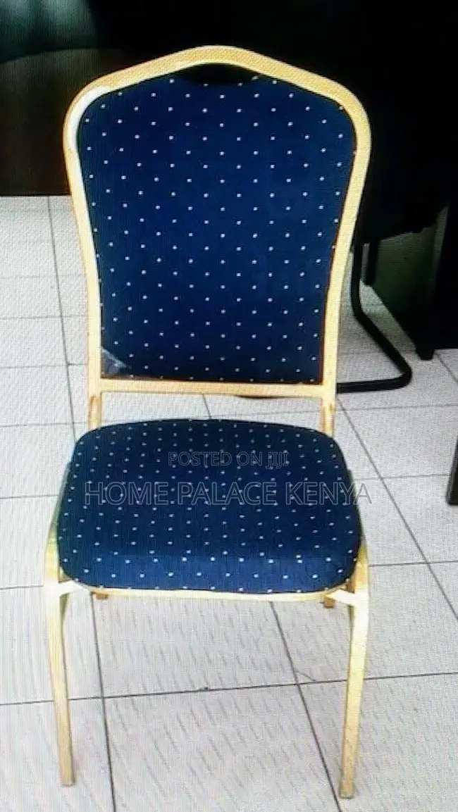 Dining Chair: Crown Back Metallic Banquet Chair