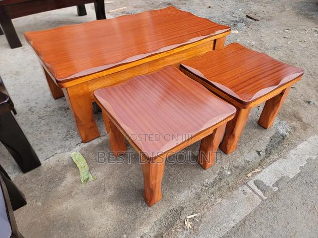 Wooden Coffee Table Sets - With Stools - main view