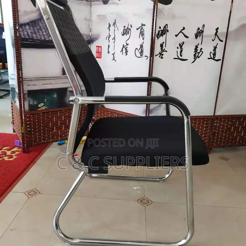 Leather Visitors Chair With Armrest