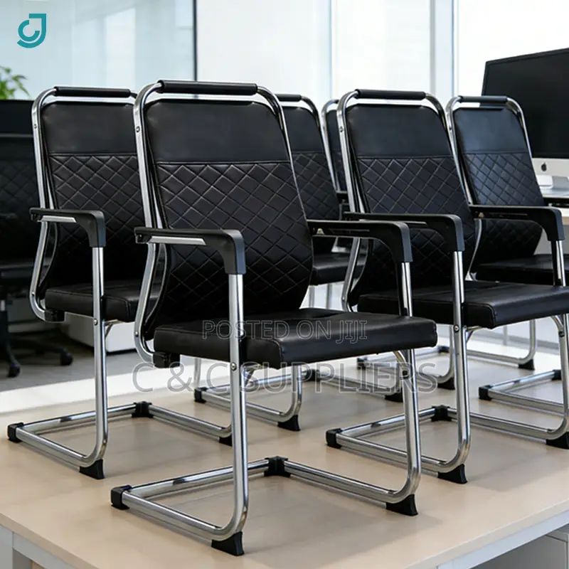 Leather Visitors Chair With Armrest