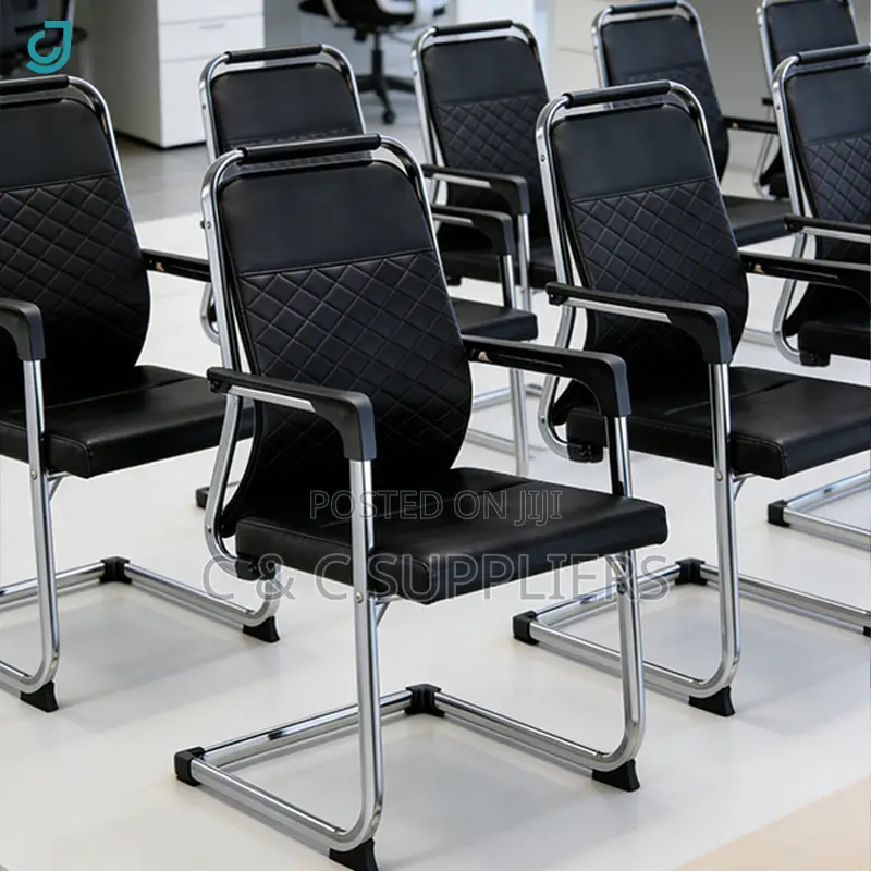 Leather Visitors Chair With Armrest