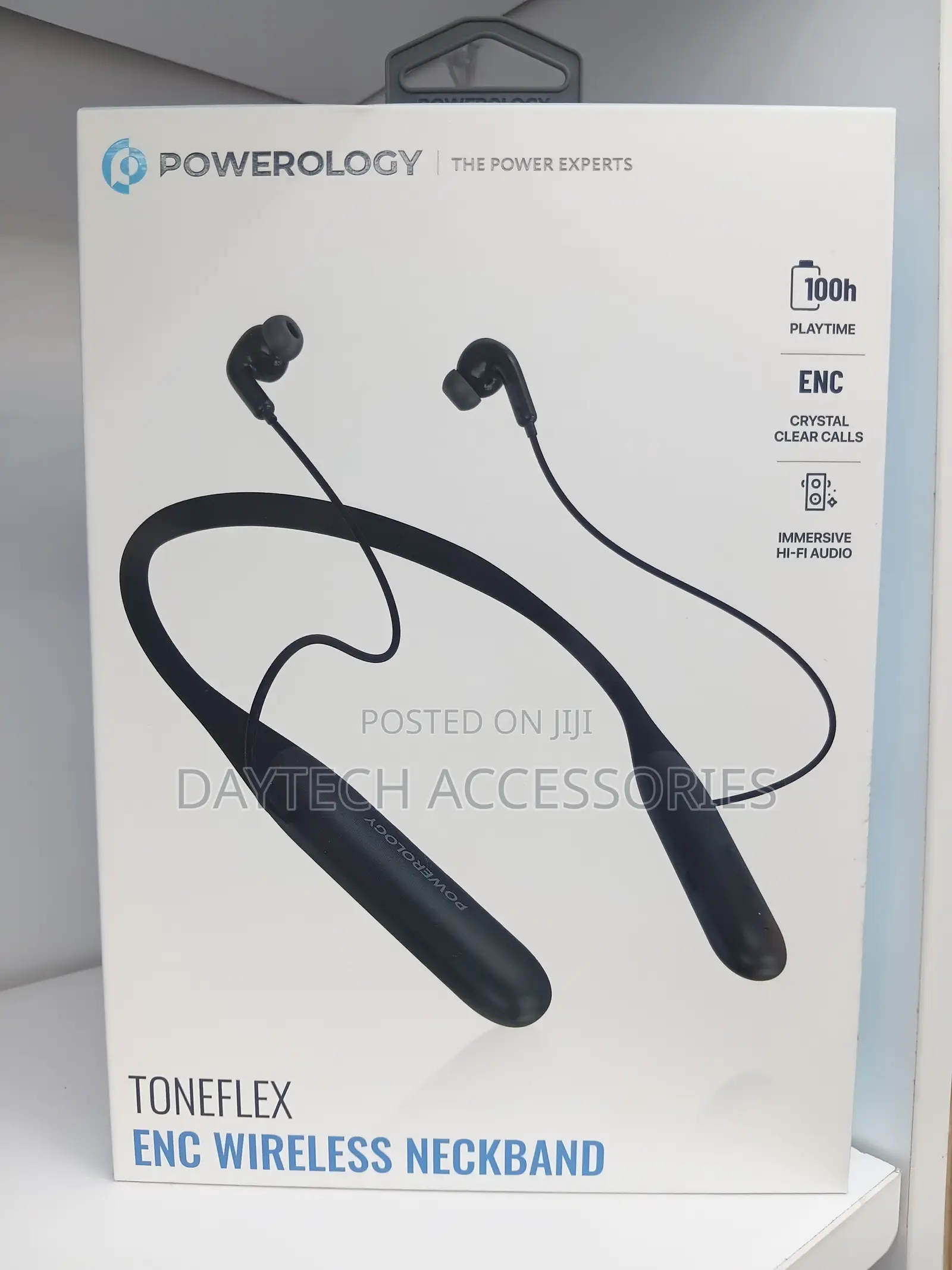 Powerology Toneflex ENC Neckband Earphone Bluetooth V5.3 100H Playtime