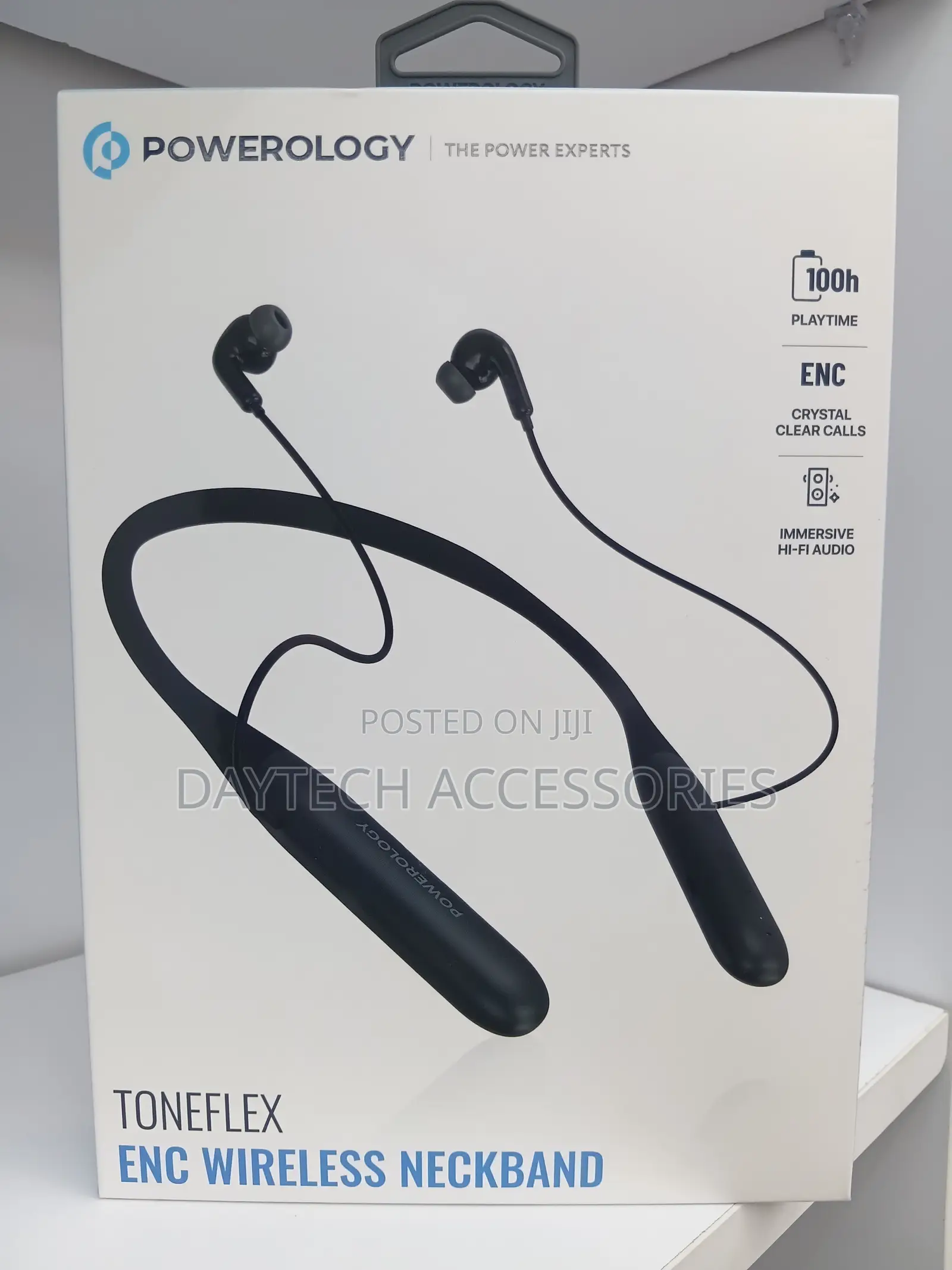 Powerology Toneflex ENC Neckband Earphone Bluetooth V5.3 100H Playtime