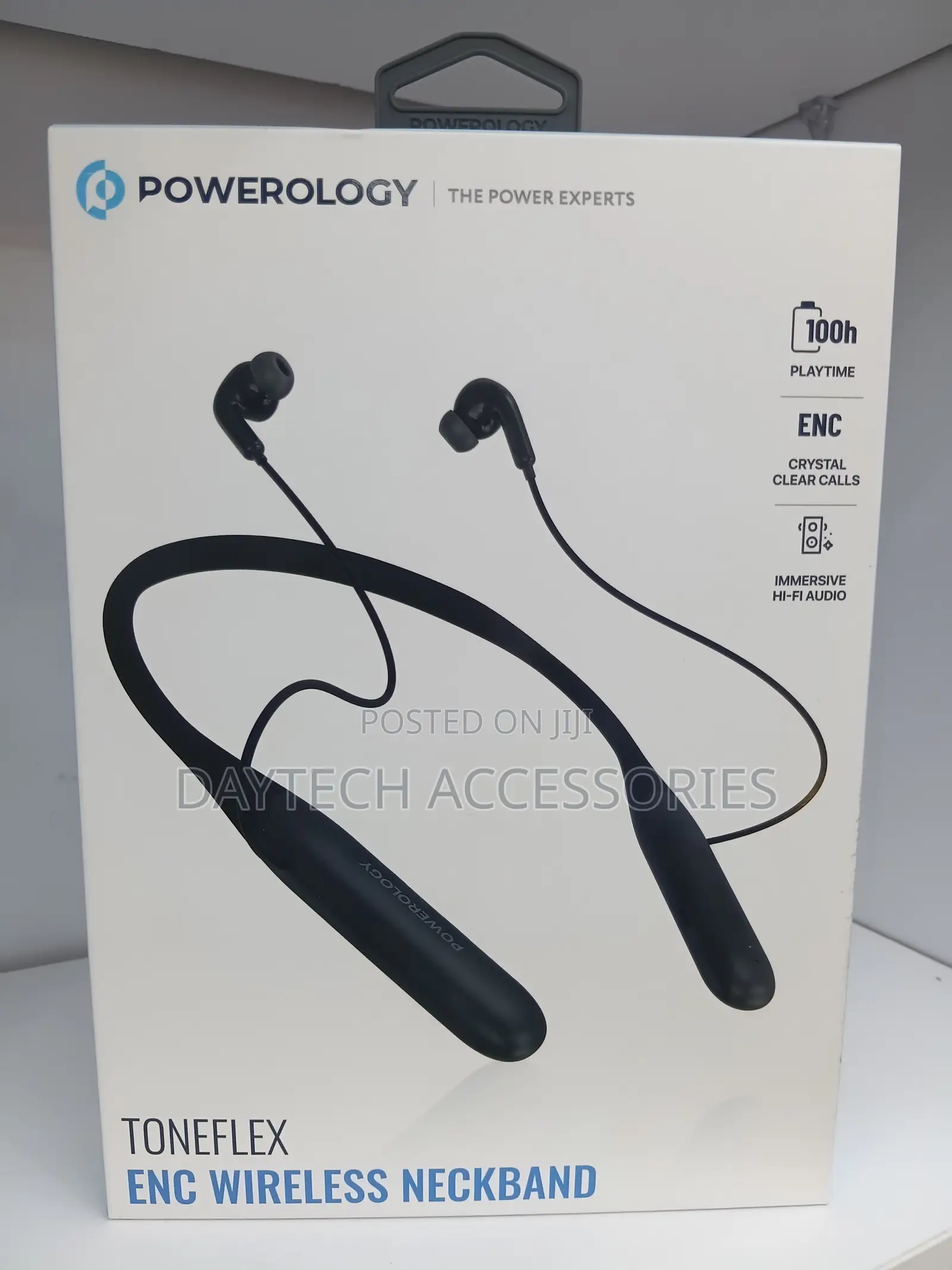 Powerology Toneflex ENC Neckband Earphone Bluetooth V5.3 100H Playtime