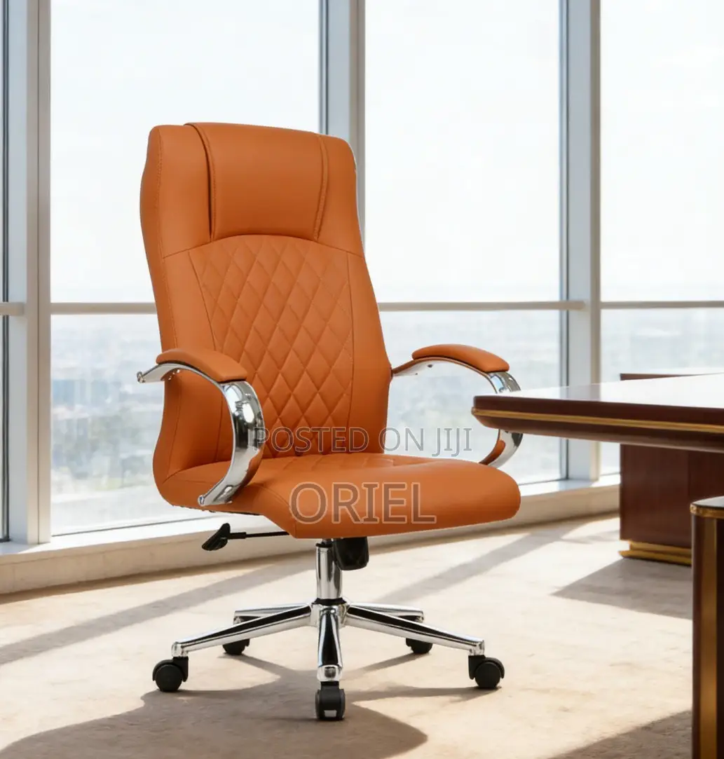 Office Chair : Orange Leather Office Chair