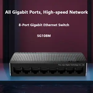 8-Port Gigabit Network Switch Plug Play High-Speed Ethernet Hub S108