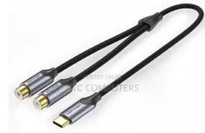 Vention USB-C Male to 2-Female RCA Cable 1.5M Gray Aluminum AlloyType
