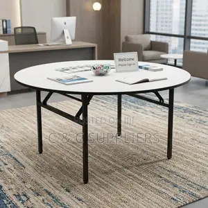 White Round Event Banquet Table