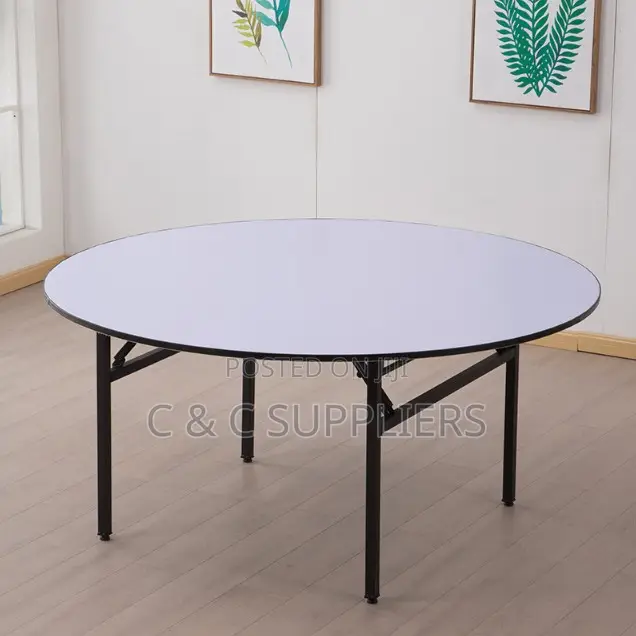 White Round Event Banquet Table