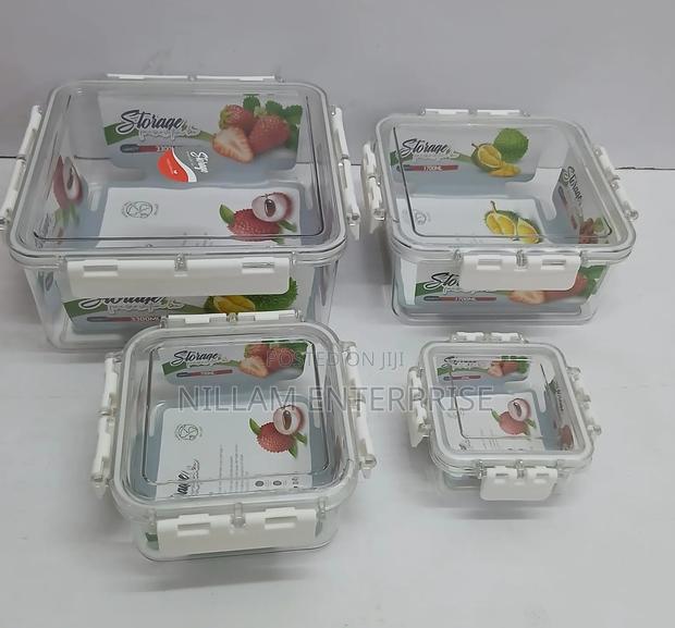 4 in 1 Transparent Airtight Pantry Boxes* - thumbnail 2