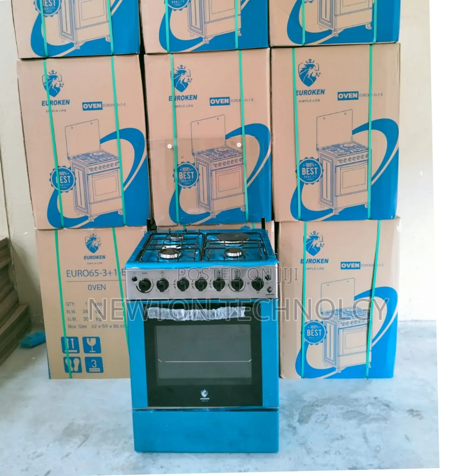60*65 Euroken 3+1 Standing Cooker With Electric Oven